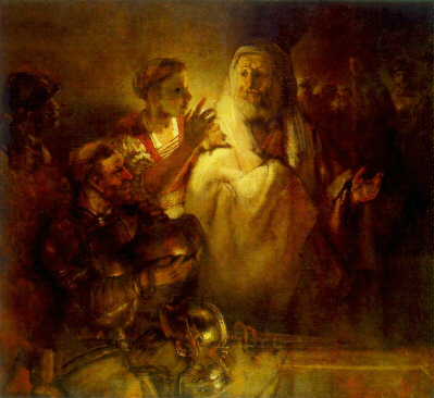 Peter's Denials by Rembrandt van Rijn